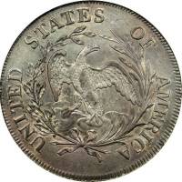 (1797, 16 звёзд) Монета США 1797 год 10 центов  1. Малый орёл Серебро Ag 892  XF