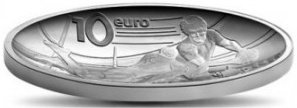 (2015) Монета Франция 2015 год 10 евро &quot;ЧМ по регби Англия 2015&quot;  Овальная Серебро Ag 900  PROOF