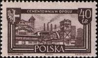 (1961-031) Марка Польша "Цементный завод"   Западная территория Польши II Θ