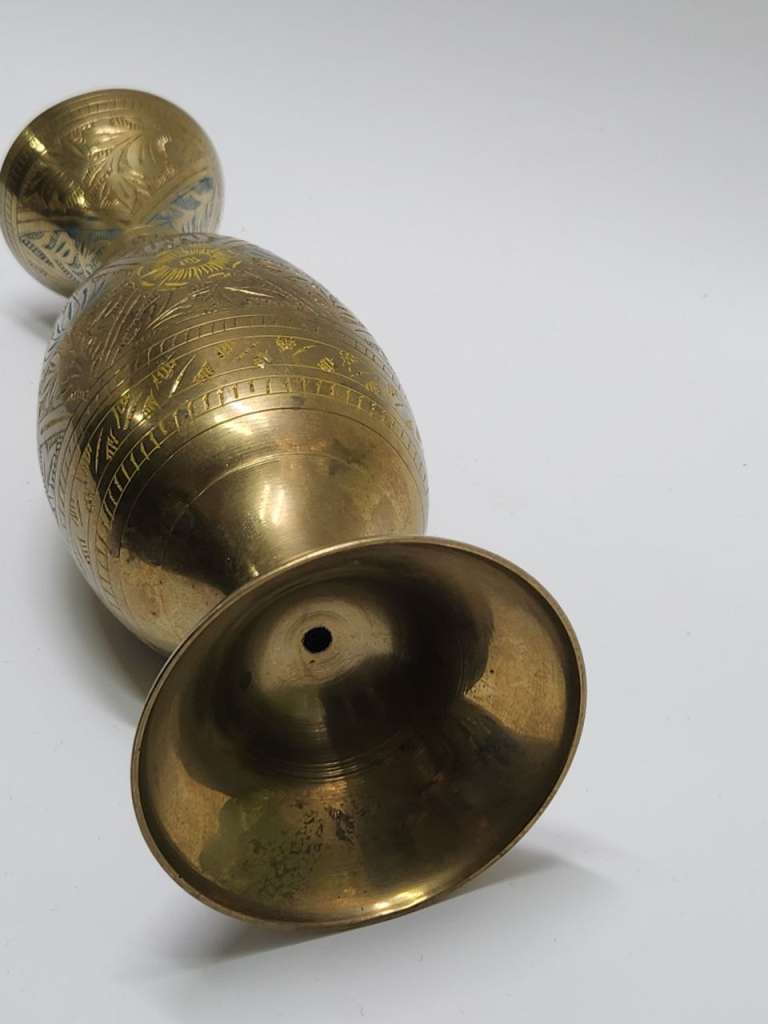 Ваза латунь Индия высота 26,5 см