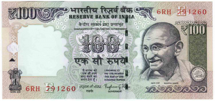 (2015) Банкнота Индия 2015 год 100 рупий &quot;Махатма Ганди&quot;   UNC