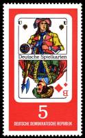 (1967-054) Марка Германия (ГДР) "Валет бубей"    Игральные карты II Θ