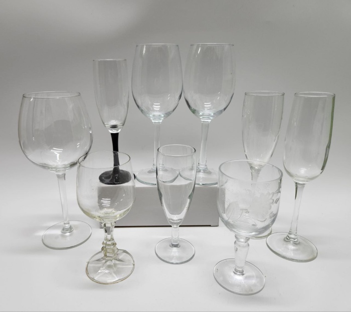 Бокалы стекло 9 штук разные