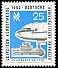 (1962-050) Марка Германия (ГДР) "Аэропорт"    Ярмарка, Лейпциг II Θ