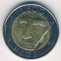 () Монета Сан-Марино 1996 год 500  ""   Биметалл  UNC