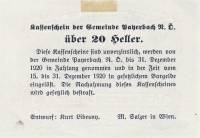 (№1920) Банкнота Австрия 1920 год "20 Heller"