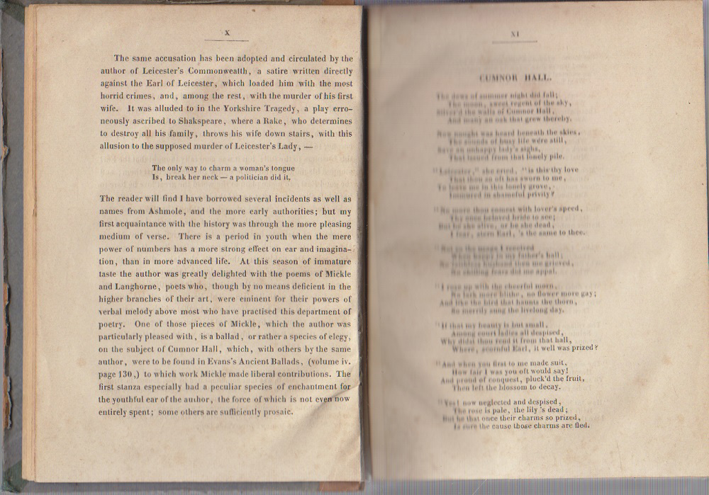 Книга &quot;Kenilworth&quot; 1845 W. Scott Германия Твёрдая обл. 498 с. Без илл.