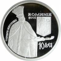 () Монета Румыния 2008 год 10  ""   Биметалл (Серебро - Ниобиум)  AU