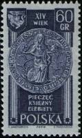 (1962-031) Марка Польша "Печать принцессы Элизабет"   Северная территория Польши II Θ