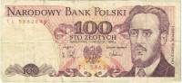 1988 Банкнота Польша 1988 год 100 злотых Людвиг Варинский   VF