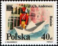 (1987-056) Марка Польша "Храбрый оловянный солдатик"    Международная выставка марок HAFNIA '87, Коп