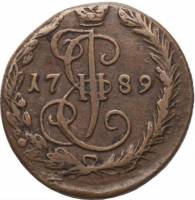 (1789, КМ) Монета Россия-Финдяндия 1789 год 1/2 копейки   Деньга Медь  XF