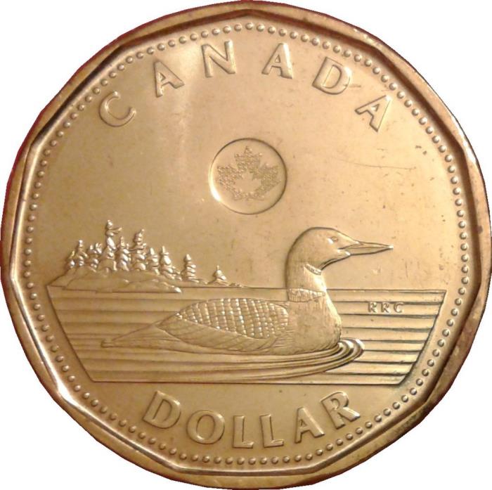(2012) Монета Канада 2012 год 1 доллар &quot;Утка&quot;  Латунь  UNC