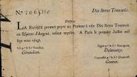 (№1720P-A20a) Банкнота Франция 1720 год "10 Livres Tournois"