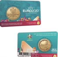 (07) Монета Бельгия 2021 год 2,5 евро "ЧЕ по футболу Бельгия-Голландия 2000"  Латунь  Coincard (Бель