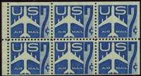 Лист марок США 1958 год "Силуэт Реактивный Самолет", Гашеный