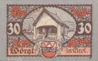 (№1920) Банкнота Австрия 1920 год "30 Heller"