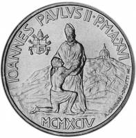 () Монета Ватикан 1994 год 1000 лир ""   AU