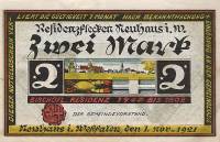 (№1921) Банкнота Германия 1921 год "2 Mark"