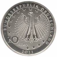 () Монета Германия (ФРГ) 2011 год 10 евро ""  Биметалл (Серебро - Ниобиум)  UNC