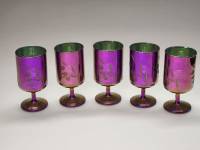 Рюмки на ножке 5 шт цветной хрусталь лазерная резка