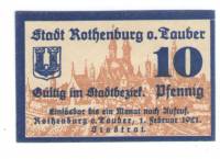 (№1921) Банкнота Германия 1921 год "10 Pfennig"