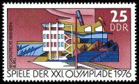(1976-024) Марка Германия (ГДР) "Гребная регата"    Летние ОИ 1976, Монреаль III Θ