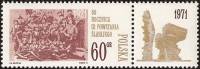 (1971-029) Марка с купоном Польша "Повстанцы"    50 лет Силезского восстания III Θ