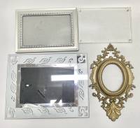 Рамки интерьерные 4 шт стекло пластик 