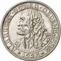 (1928d) Монета Германия (Веймар) 1928 год 3 марки   Альбрехт Дюрер 400 лет смерти Серебро Ag 500  UN