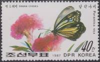 (1987-039) Марка Северная Корея "Данаида сита"   Бабочки III Θ
