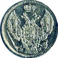 (1846, MW) Монета Польша 1846 год 20 копеек - 40 грошей   Серебро Ag 868  VF