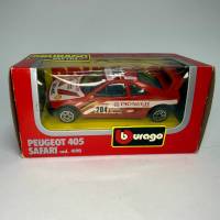 Модель автомобиля Peugeot 405 Raid 1:43 Bburago в коробке