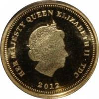 (№2012) Монета Тристан да Кунья 2012 год 1/2 Crown (Коронация)
