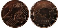 (2017) Монета Эстония 2017 год 2 евроцента   Сталь, покрытая медью  UNC