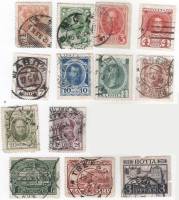 1913-109-118 122-124 Серия Набор марок 13 шт Россия  20 выпуск 300 лет дому Романовых II Θ