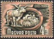 (1950-012) Марка Венгрия "Животноводство"    5-летний план (Стандартный выпуск) III Θ
