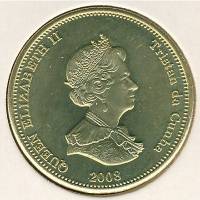 (№2008km32) Монета Тристан да Кунья 2008 год 20 Pence (Касатка)