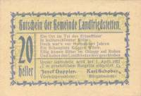 (№1920) Банкнота Австрия 1920 год "20 Heller"