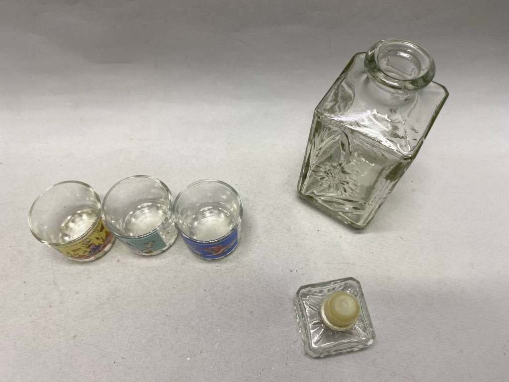 Графин + 3 стопки стекло