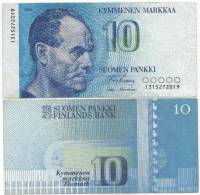 (,) Банкнота Финляндия 1986 год 10 марок "Пааво Нурми" Kullberg - Hamalainen  VF