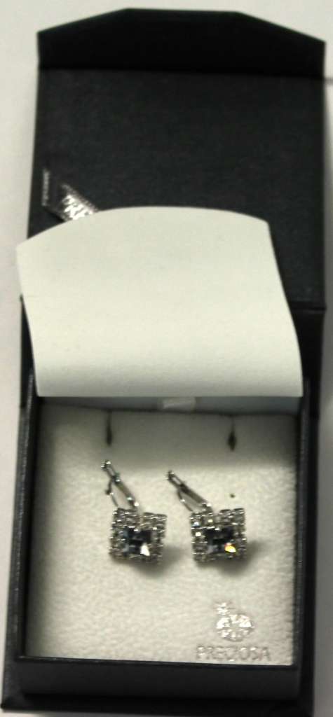 Серьги, нерж. сталь, кристаллы, Чехия, новые