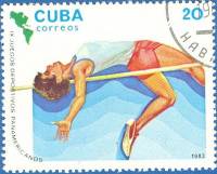 (1983-036) Марка Куба "Прыжки в высоту"    Панамериканские игры в Каракасе II Θ