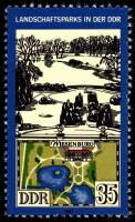 (1981-050) Марка Германия (ГДР) "Визенбургский парк"    Парки, ГДР III Θ