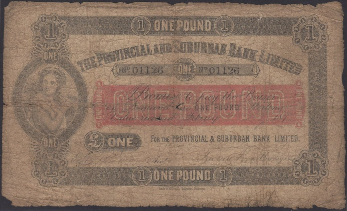 (№1879) Банкнота Австралия 1879 год &quot;1 Pound&quot;