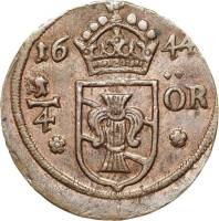 (1644) Монета Швеция 1644 год 14 эре   Медь  UNC