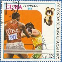 (1980-013) Марка Куба "Бокс"    Летние олимпийские игры 1980, Москва II Θ
