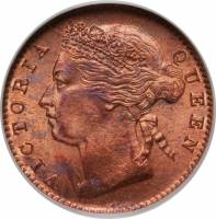 (№1889km14) Монета Стрейтс Сетлментс 1889 год frac14; Cent