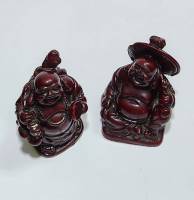 Нэцке 2 шт Хотей Будда с мешком и с зонтиком 