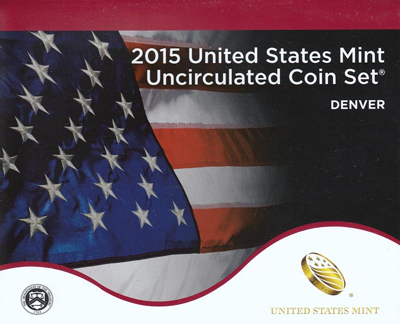(2015pd, 28  м.) Набор США 2015 год   UNC